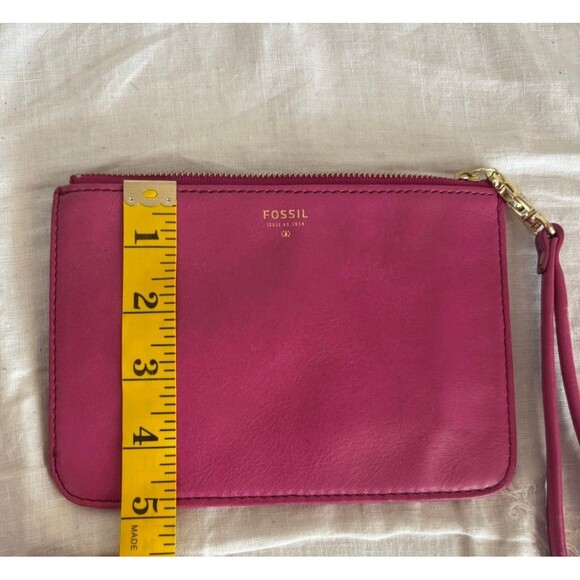 Fossil  Wristlet Coin Purse Fuchsia with Bronze - Picture 5 of 7